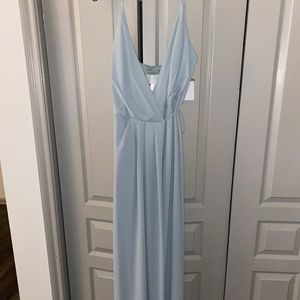 Sea foam floor length dress